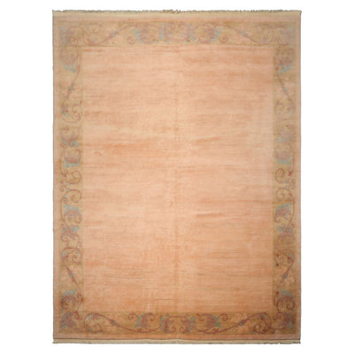 Tapis tibétain Art Deco Kangri soyeux brillant 10 x 13 pi 5 po