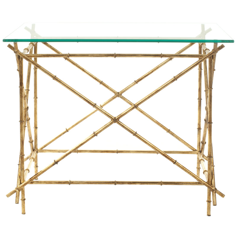 Frayia 27'' Glass Top Console Table