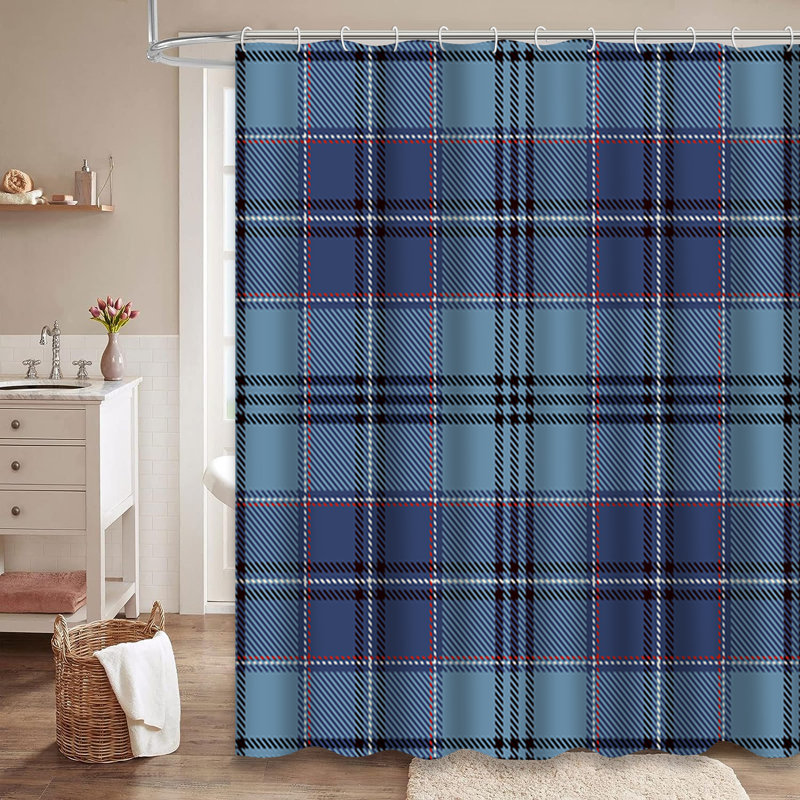 Rideau de douche Tartan, L 72 po x l 72 po