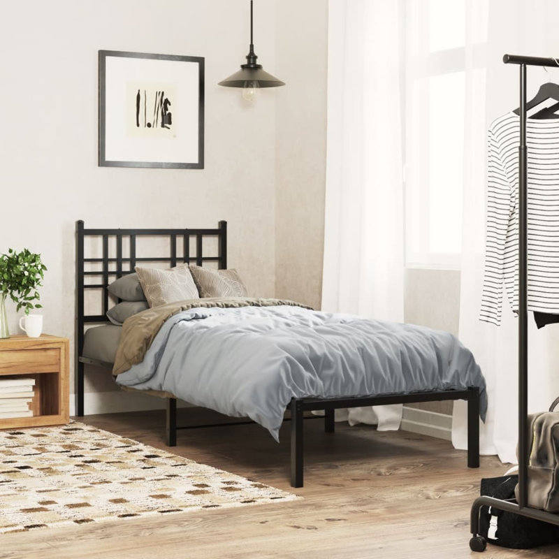 Obasi Metal Bed, Small Single (2'6), Black