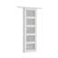 Porte coulissante en verre givré 48 po x 80 po en blanc avec ensemble de quincaillerie d'installation Porte coulissante également pour garde-manger -111059103-121372599