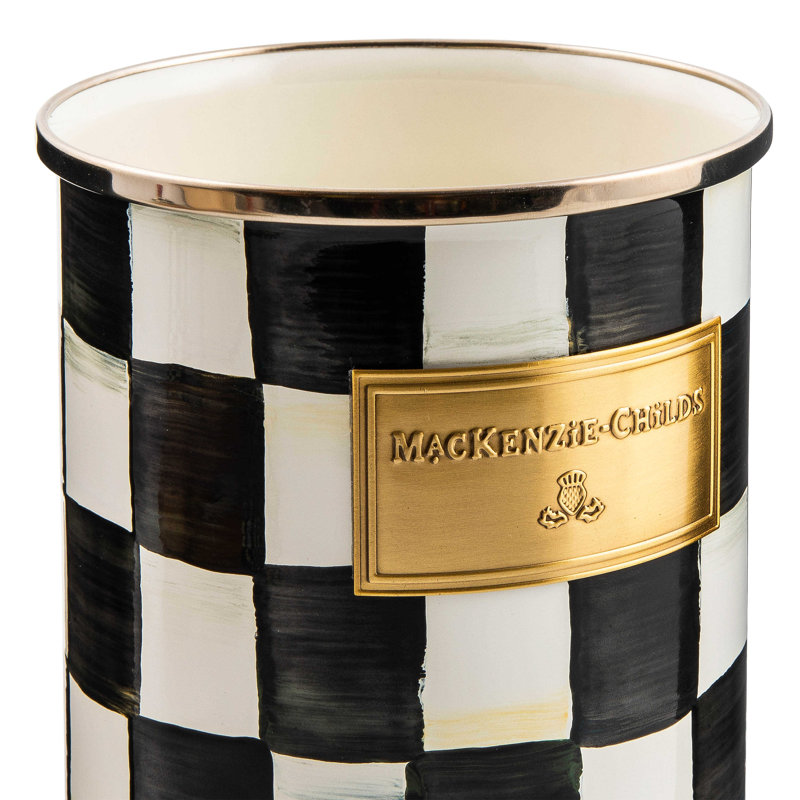Courtly Check Check Utensil Crock, Black