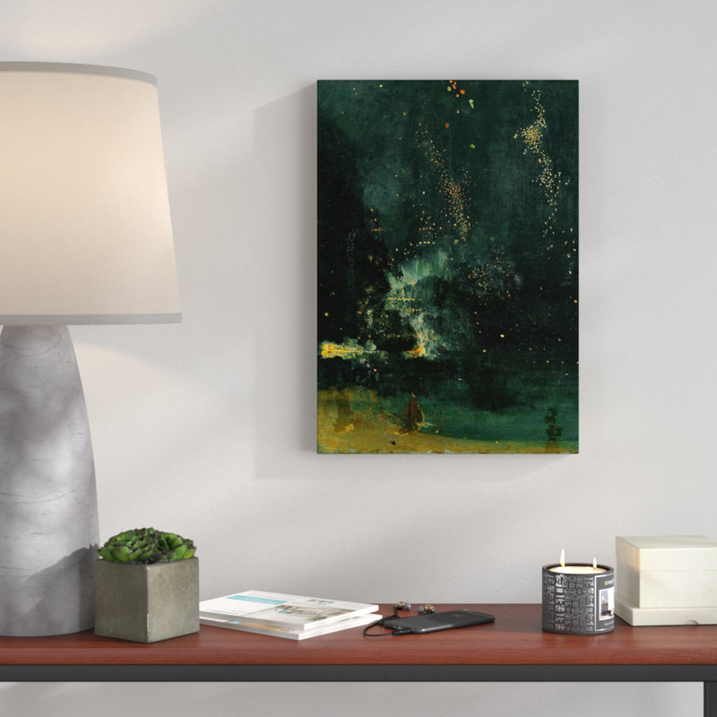 The Falling Rocket by James Abbott McNeill Whistler - Wrapped Canvas, 76cm H x 50cm W