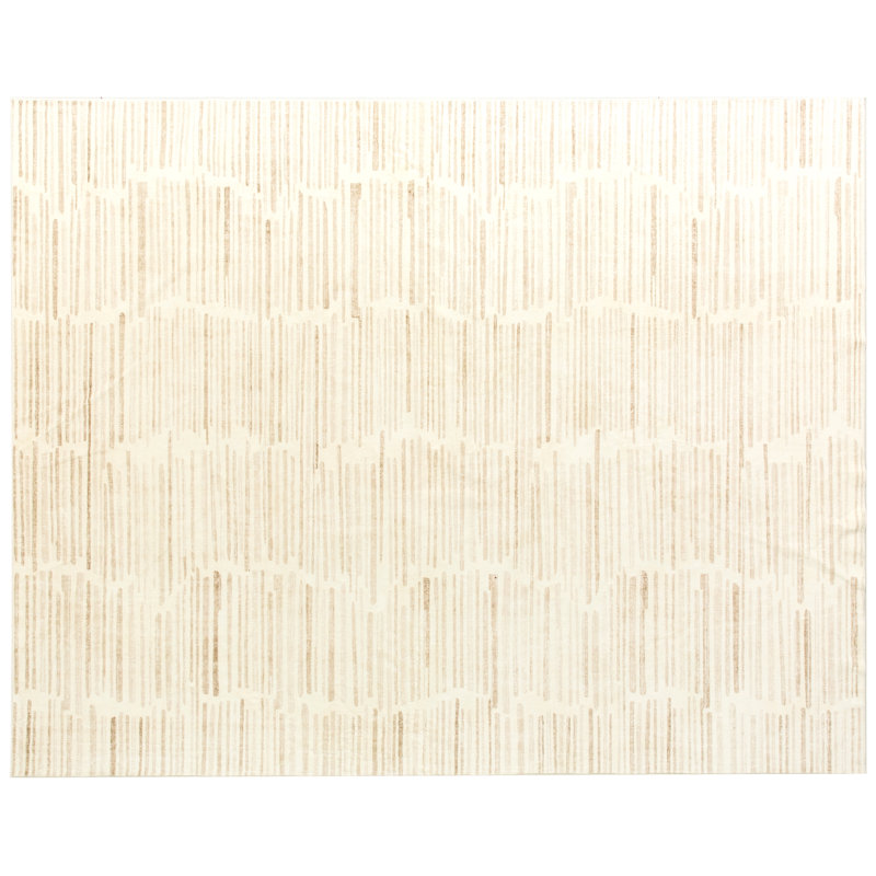 Cassella Sand Lines Beige Machine Washable Area Rug, Rectangle 7'9" x 9'9"