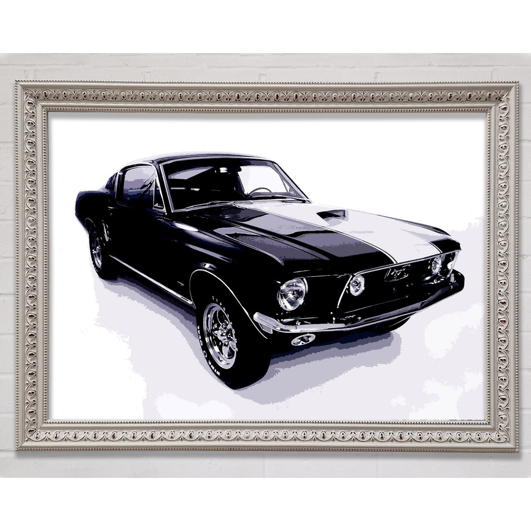 Mustang 67 B N W - Druck