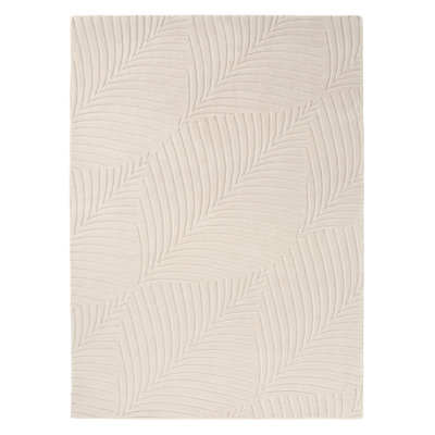 Folia Wool Area Rug in Cream
