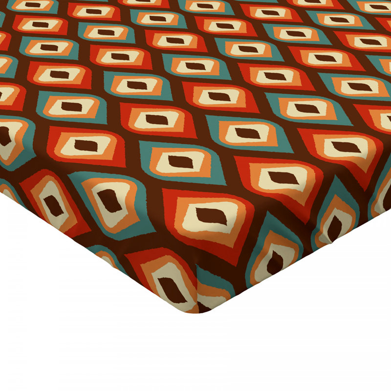 Microfiber Geometric Fitted Sheet, Full Fitted Sheet