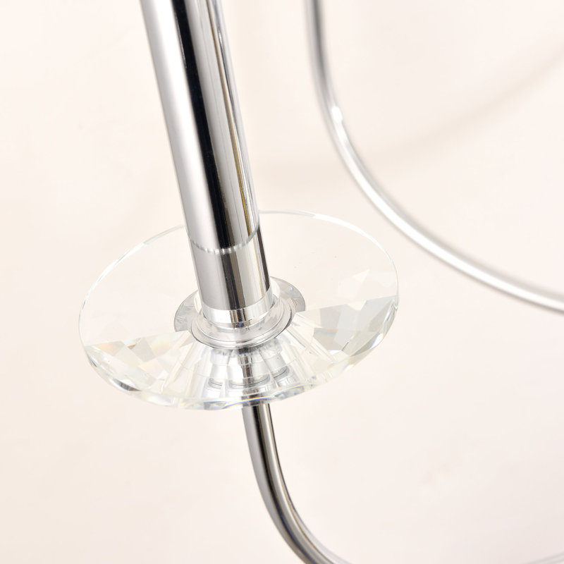 Hestia Lucite & Polished Chrome Chandelier