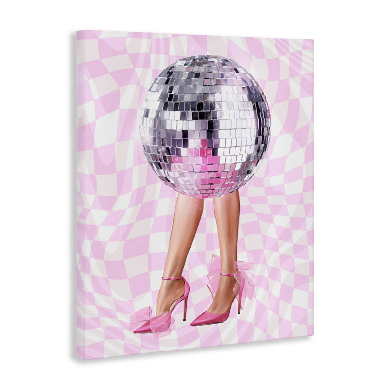 Glam Heels & Disco Ball Canvas, design par Ziwei Li, H 20 po x l 16 po
