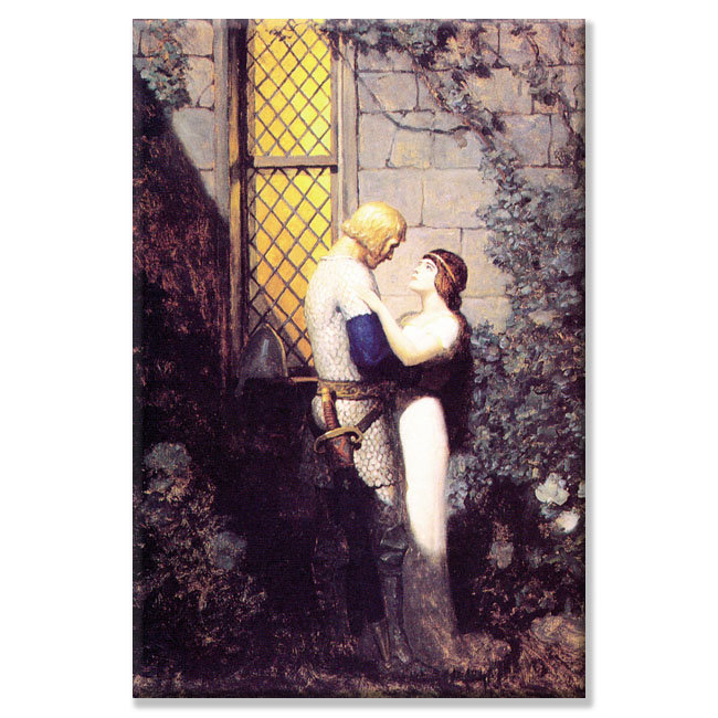 « oh, doux knight » par newell convers wyeth, impression sur toile tendue, H 24 po x l 16 po x P 1,5 po