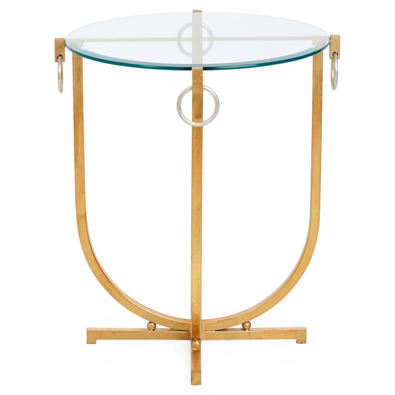 Table de bout à plateau en verre
