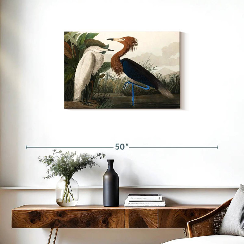 Brampt Purple Heron, 20" H x 30" W