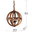 Lustre en bois à quatre lumières