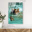 Oliver Gal Feline Pool Dip Animals - Framed Acrylic Glass Wall Art-1828961839-1828961838