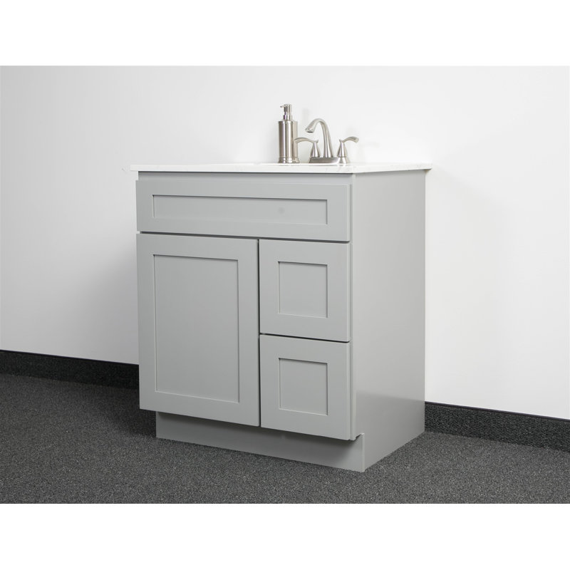 30'' Bathroom Vanity Base Only, Gray
