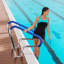 Rampe de piscine 39 po x 32 po Barre de piscine en acier inoxydable 304 capacité de charge de 250 lb