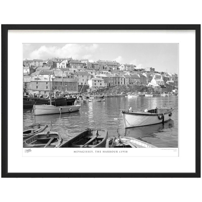 Mevagissey, The Harbour C1958 - Single Picture Frame Print, 60cm H x 80cm W x 2.3cm D