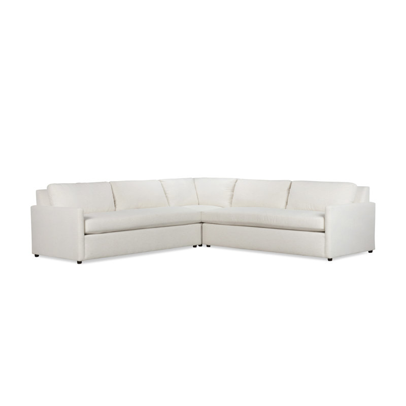 Canapé modulaire rembourré 3 pièces Damari, Chenille Crypton® neige Nomad