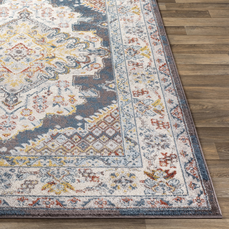 Tapis jaune vif tissé au métier mécanique Flatiron, Rectangle 6 pi 7 po x 9 pi