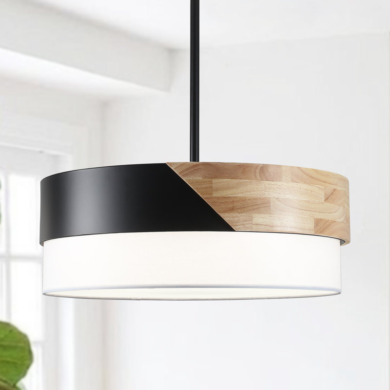 5-Lights Dimmable Farmhouse Drum Chandelier