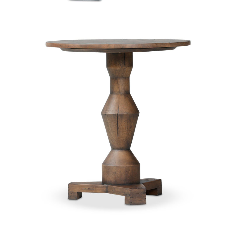 Kernersville Solid Wood End Table, Aged Belgium Bleach