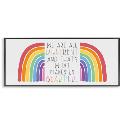 «Bold Rainbow différent est une belle citation inspirante» par Lux + Me Designs - Art textuel