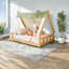 Lit Adventure House avec tente amovible, bois aggloméré, confortable retraite blanche
