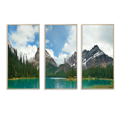 Lake O hara in Yoho National Park - Photographie flottante sur toile 3 pièces