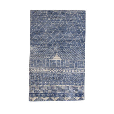 Reggis One-of-a-Kind 3.0x5.0 Area Rug Blue