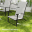 Ensemble de 2 chaises de patio pliantes à dossier haut avec accoudoirs Outsunny