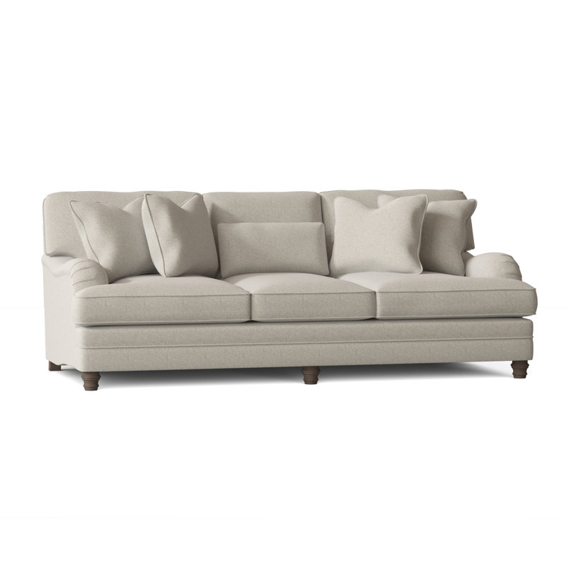 Tarleton Fabric Sofa, Aged Gray, Cream Linen 1429-002