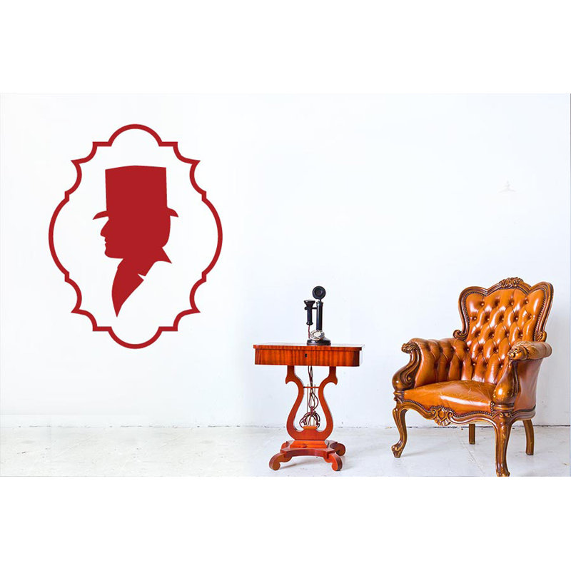 Entertainment Wall Decal, Large, Dark Red
