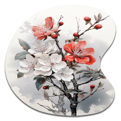 Goodsell - Asian Art Drop Shape Assymterical Metal Wall Art