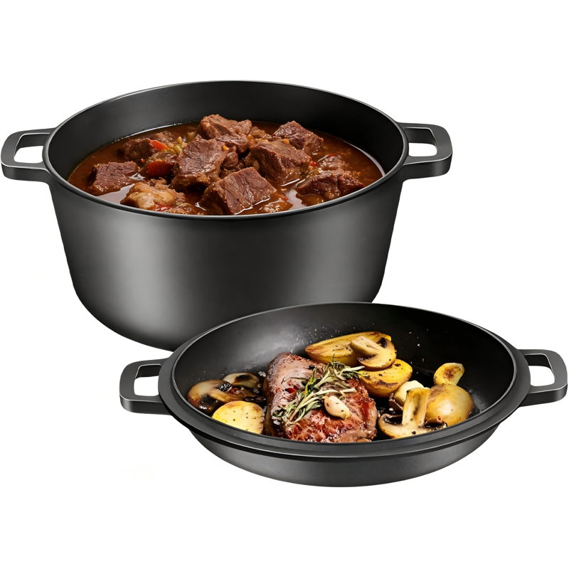 5L Non-Stick Cast Iron Dutch Oven Pot