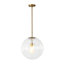 Luminaire suspendu sphérique en verre 1 lumière-2141515049