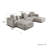 Olivery Nedek Upholstered Boneless 5-Piece Modern Modular Cloud Corduroy Fabric Sectional Sofa With Ottoman-123572179