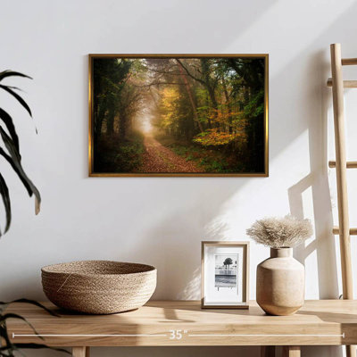Chemin dans la forêt d'automne