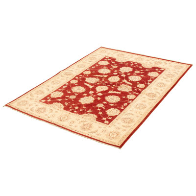 Tapis décoratif en laine noué à la main de conception unique 5 pi 5 po x 7 pi 9 po noué à la main New Age