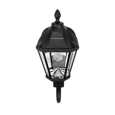 Royal Bulb Solar Light Wall Mount Black