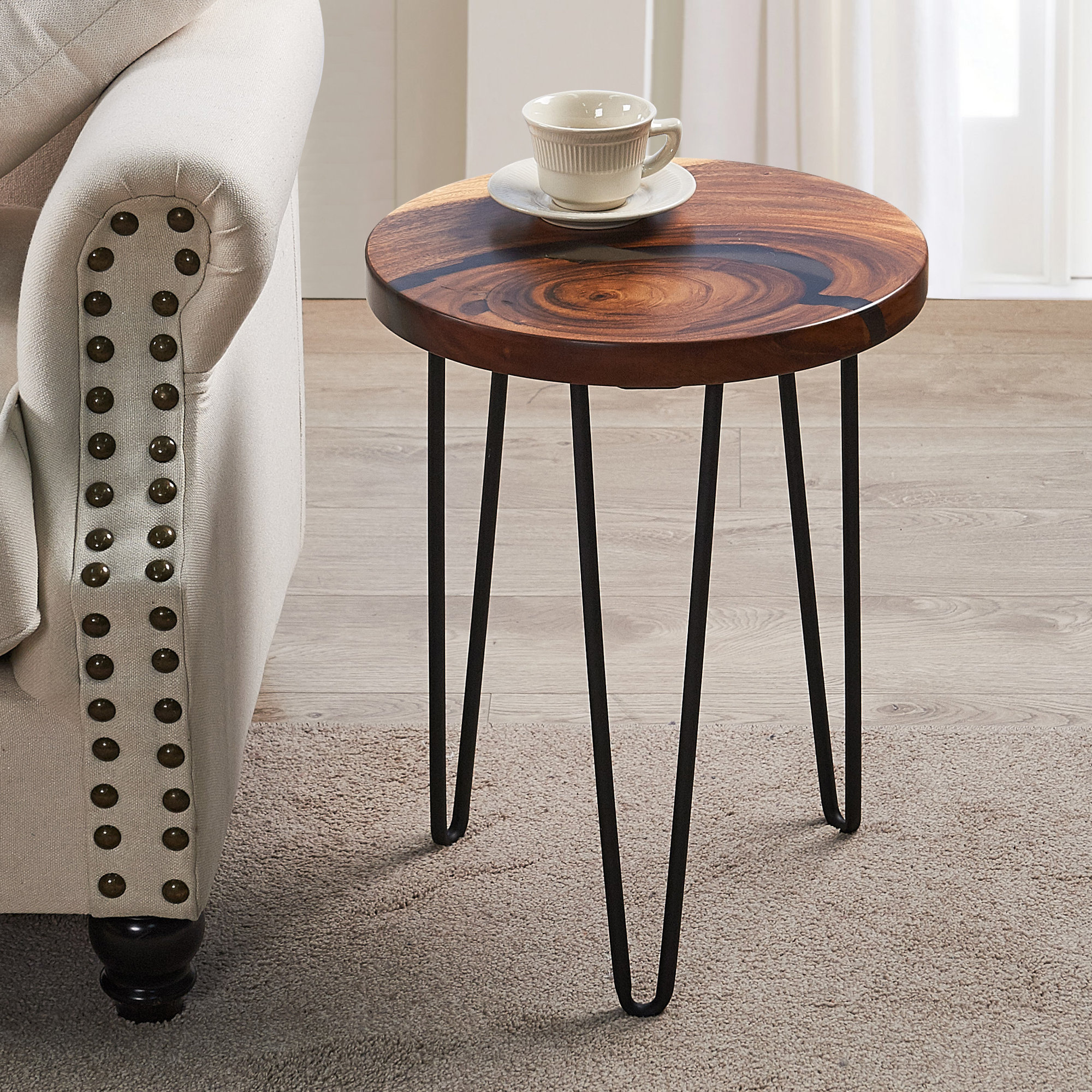Millwood Pines Bernistine Solid Wood Top End Table | Wayfair