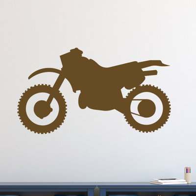 Décalcomanie murale silhouette de vélo à saleté