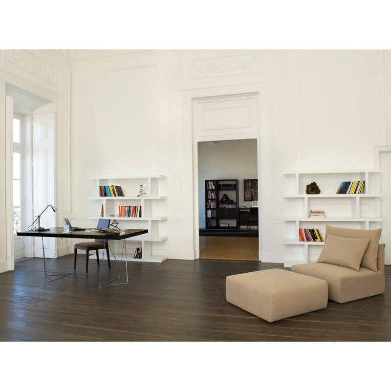 Shanean 171.8 cm H x 162.6 cm W Room Divider Bookcase, Pure White