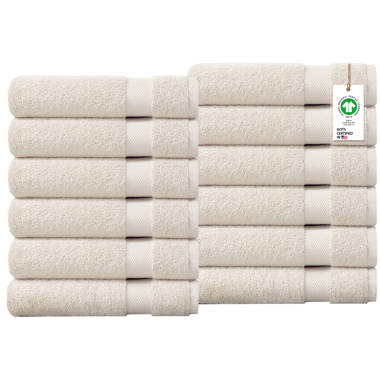 Delara 100% Organic Cotton Luxuriously Plush Bath Towel 10 Piece Set GOTS &  OEKO-TEX Certified