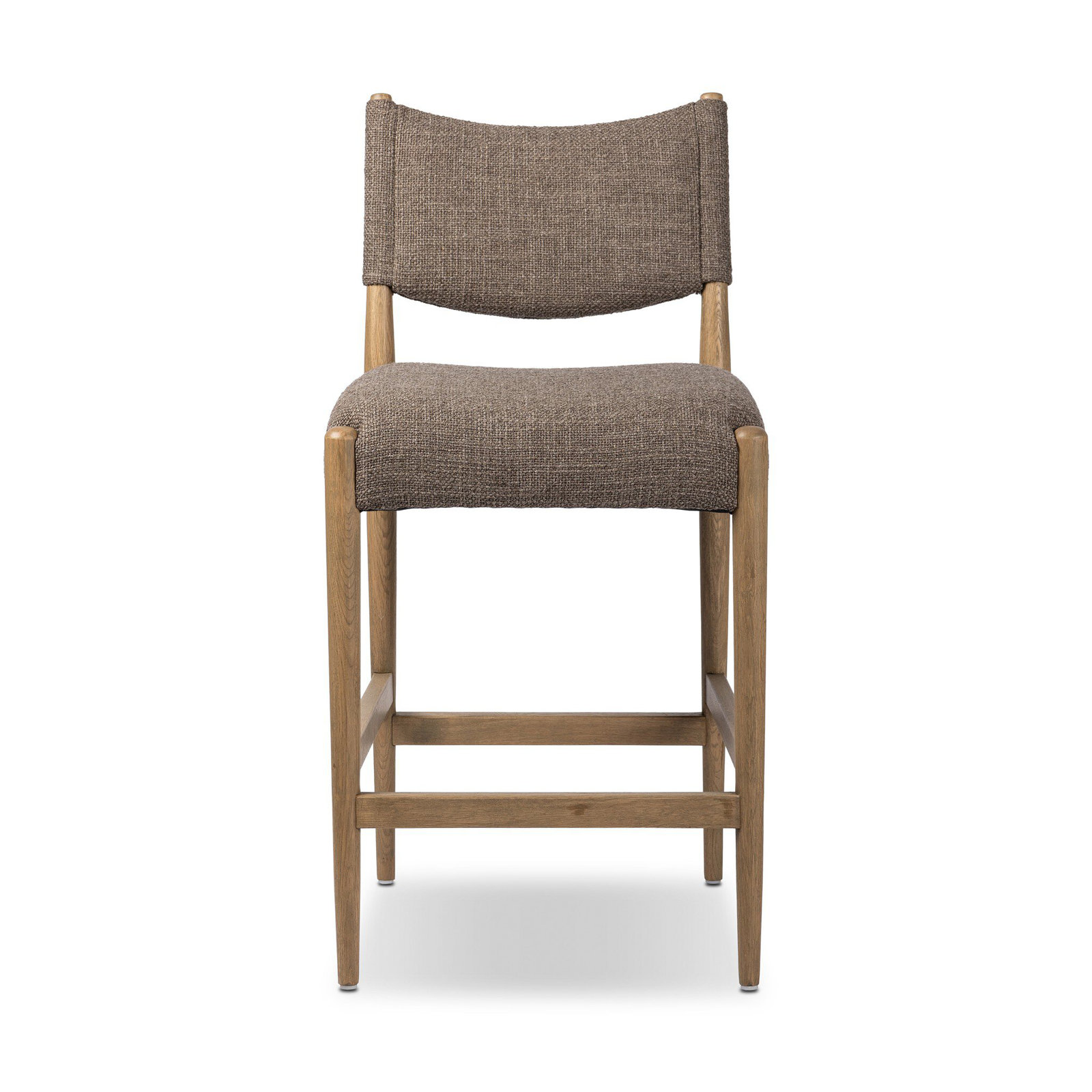 Tara 27" Bar Stool, Saxon Mink, Natural Oak