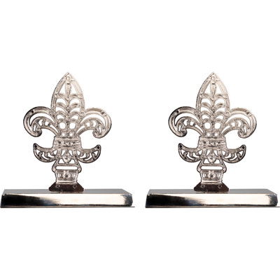 Porte-chaussette de Noël Fleur De Lis - 5 po - ensemble de 2