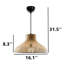 Luminaire suspendu simple en bambou 1 lumière