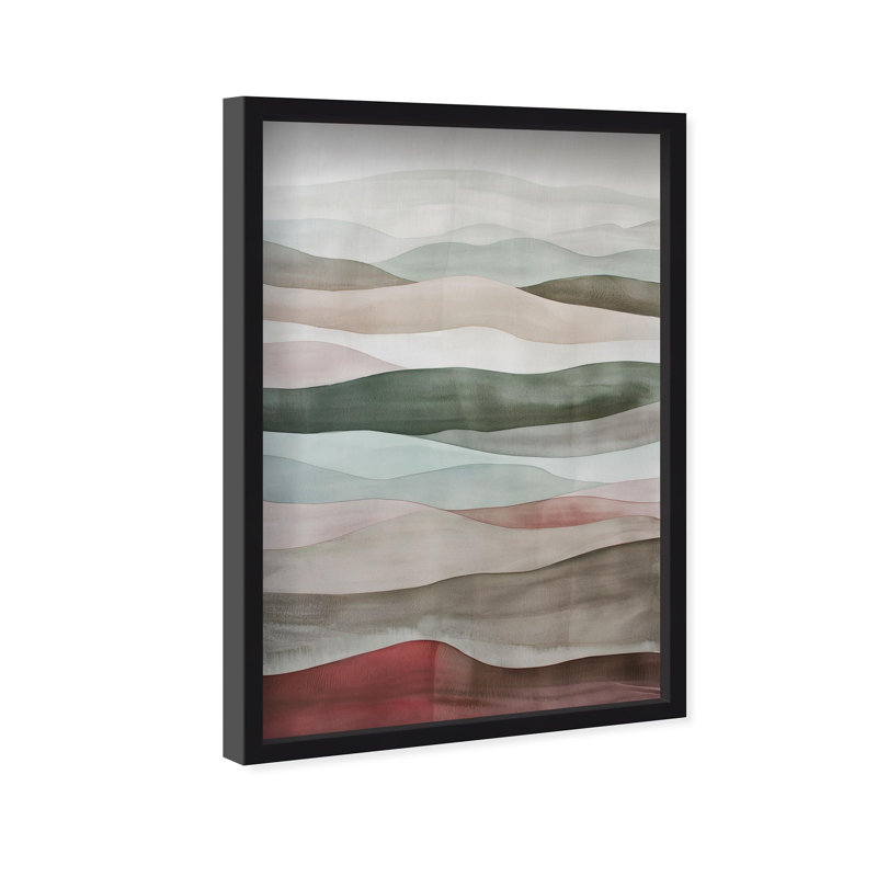 Oliver Gal Organic Layers Abstract - Luxury Shadowbox Framed Wall Art, 25.5'' H x 17.5'' W, Black