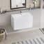 Meuble-lavabo flottant avec lavabo, meuble-lavabo mural avec lavabo en résine