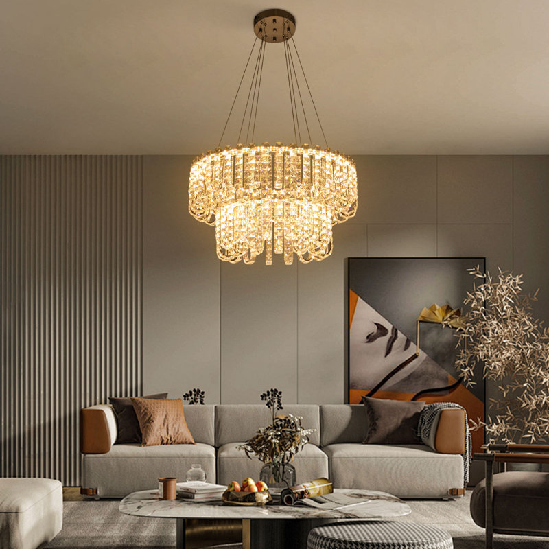 23.62'' Dimmable Tiered Chandelier