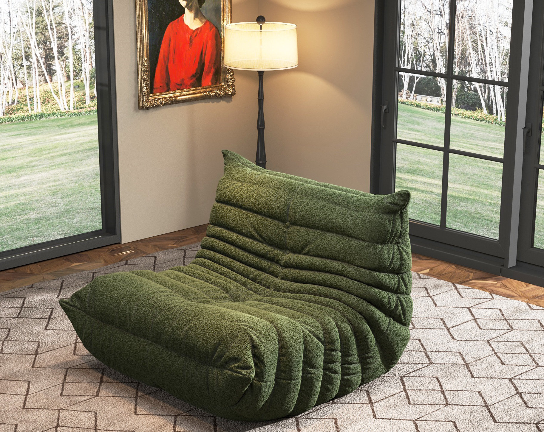 Trule Bean Bag Chair Sofa, 38" Wide No-Assembly Teddy Fabric Sofa - High-Resilience Foam Filled, Lightweight & Easy to Move - Perfect for Bedroom, Study, or Living Room & Reviews | Wayfair